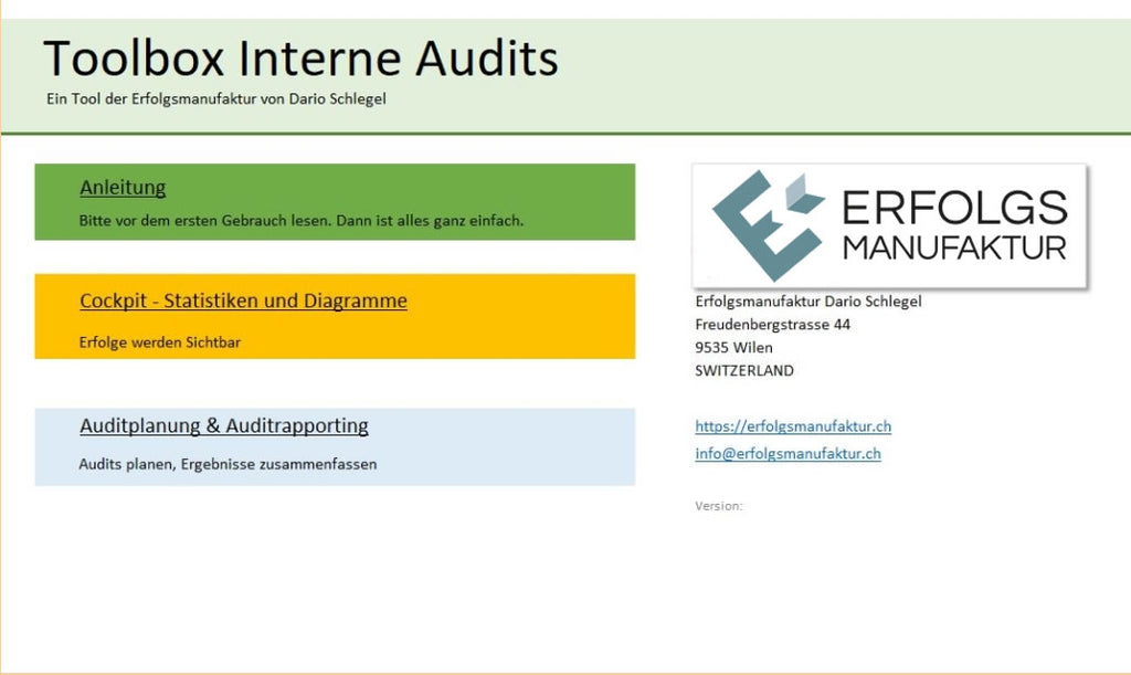 Toolbox interne Audits