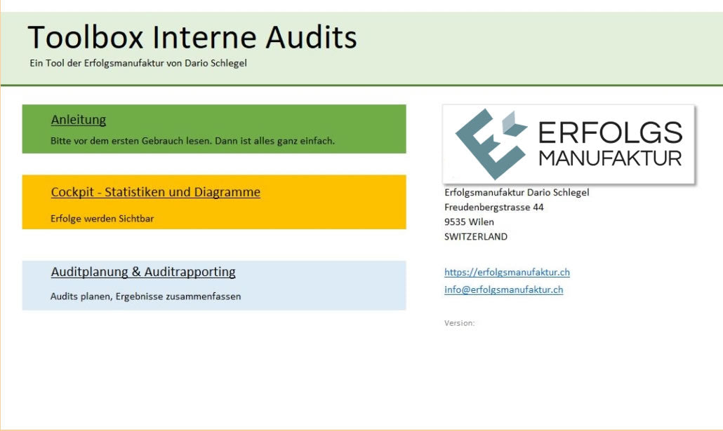 Toolbox interne Audits